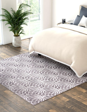 Gray Silver 7' 10 x 7' 10 Marilyn Monroe Glam Square Area Rug 70% Polypropylene & 30% Polyester Vivid Geometric Modern Carpet for Interior Home Decor for Sale at Rug Engine