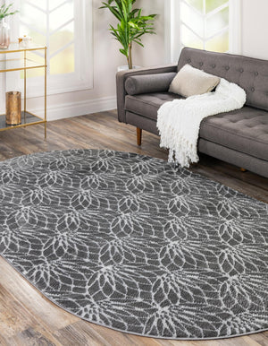 Gray Silver 5' 3 x 8' Marilyn Monroe Glam Oval Area Rug 70% Polypropylene & 30% Polyester Vivid Geometric Modern Carpet for Interior Home Decor for Sale at Rug Engine