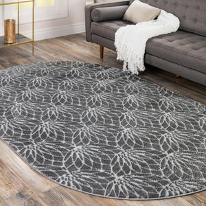 Gray Silver 7' 10 x 10' Marilyn Monroe Glam Oval Area Rug 70% Polypropylene & 30% Polyester Vivid Geometric Modern Carpet for Interior Home Decor for Sale at Rug Engine