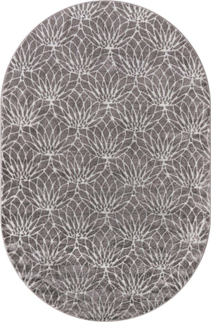 Gray Silver 5' 3 x 8' Marilyn Monroe Glam Oval Area Rug 70% Polypropylene & 30% Polyester Vivid Geometric Modern Carpet for Interior Home Decor for Sale at Rug Engine