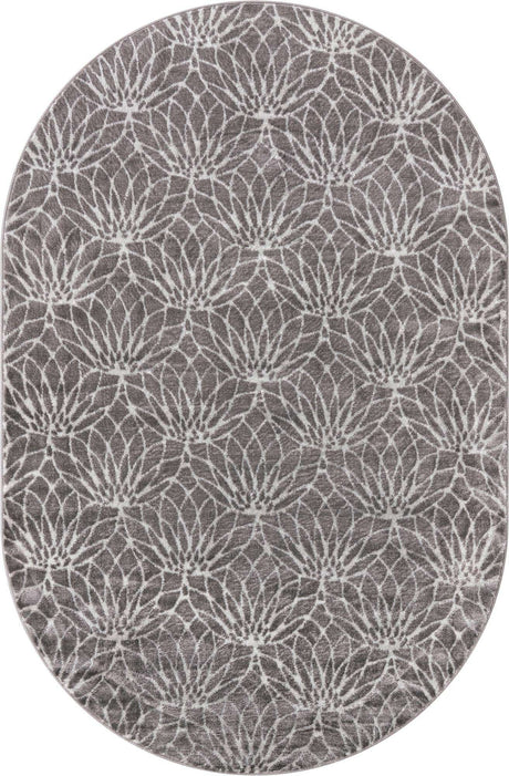 Gray Silver 5' 3 x 8' Marilyn Monroe Glam Oval Area Rug 70% Polypropylene & 30% Polyester Vivid Geometric Modern Carpet for Interior Home Decor for Sale at Rug Engine