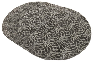 Gray Silver 4' 1 x 6' 1 Marilyn Monroe Glam Oval Area Rug 70% Polypropylene & 30% Polyester Vivid Geometric Modern Carpet for Interior Home Decor for Sale at Rug Engine