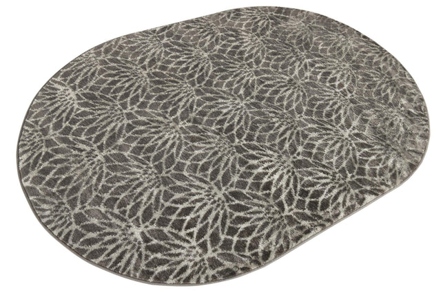 Gray Silver 4' 1 x 6' 1 Marilyn Monroe Glam Oval Area Rug 70% Polypropylene & 30% Polyester Vivid Geometric Modern Carpet for Interior Home Decor for Sale at Rug Engine