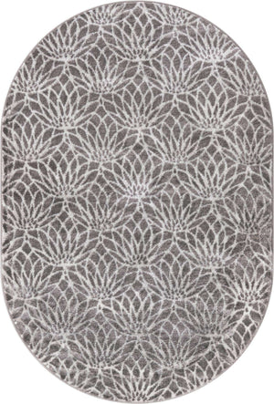 Gray Silver 4' 1 x 6' 1 Marilyn Monroe Glam Oval Area Rug 70% Polypropylene & 30% Polyester Vivid Geometric Modern Carpet for Interior Home Decor for Sale at Rug Engine