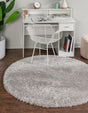Silver Screen 3' 3 x 3' 3 Marilyn Monroe Opulence Shag Round Area Rug Thick Soft Touch Fluffy & Plush Shaggy Pile