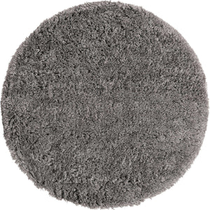 Slate 5' 3 x 5' 3 Marilyn Monroe Opulence Shag Round Area Rug Thick Soft Touch Fluffy & Plush Shaggy Pile
