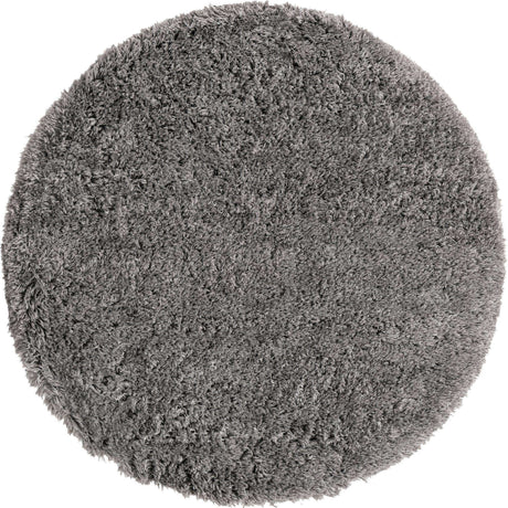 Slate 5' 3 x 5' 3 Marilyn Monroe Opulence Shag Round Area Rug Thick Soft Touch Fluffy & Plush Shaggy Pile