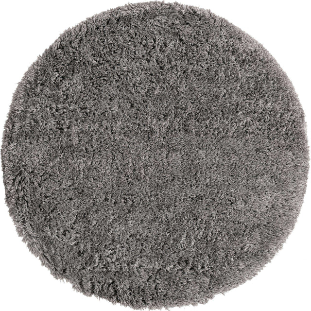 Slate 5' 3 x 5' 3 Marilyn Monroe Opulence Shag Round Area Rug Thick Soft Touch Fluffy & Plush Shaggy Pile