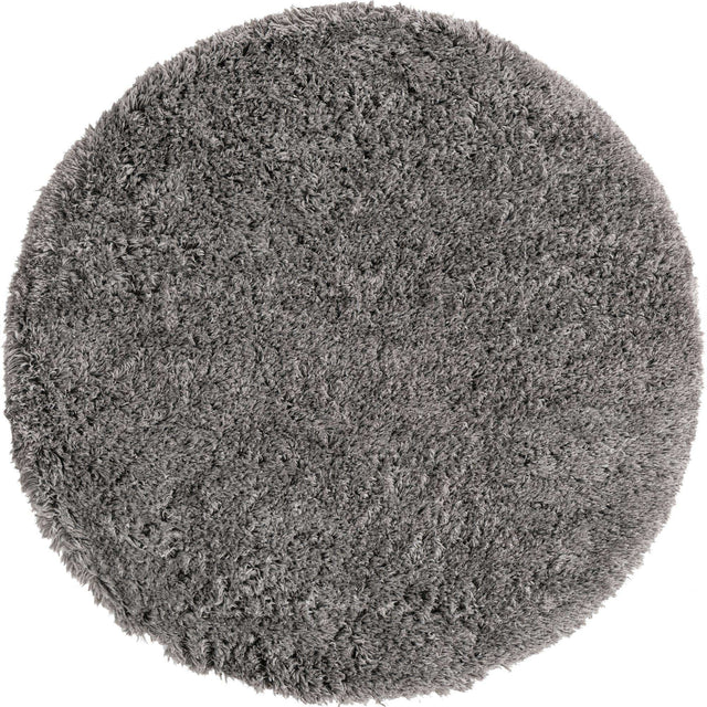 Slate 3' 3 x 3' 3 Marilyn Monroe Opulence Shag Round Area Rug Thick Soft Touch Fluffy & Plush Shaggy Pile