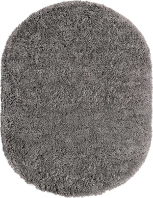 Slate 7' 10 x 10' Marilyn Monroe Opulence Shag Oval Area Rug Thick Soft Touch Fluffy & Plush Shaggy Pile