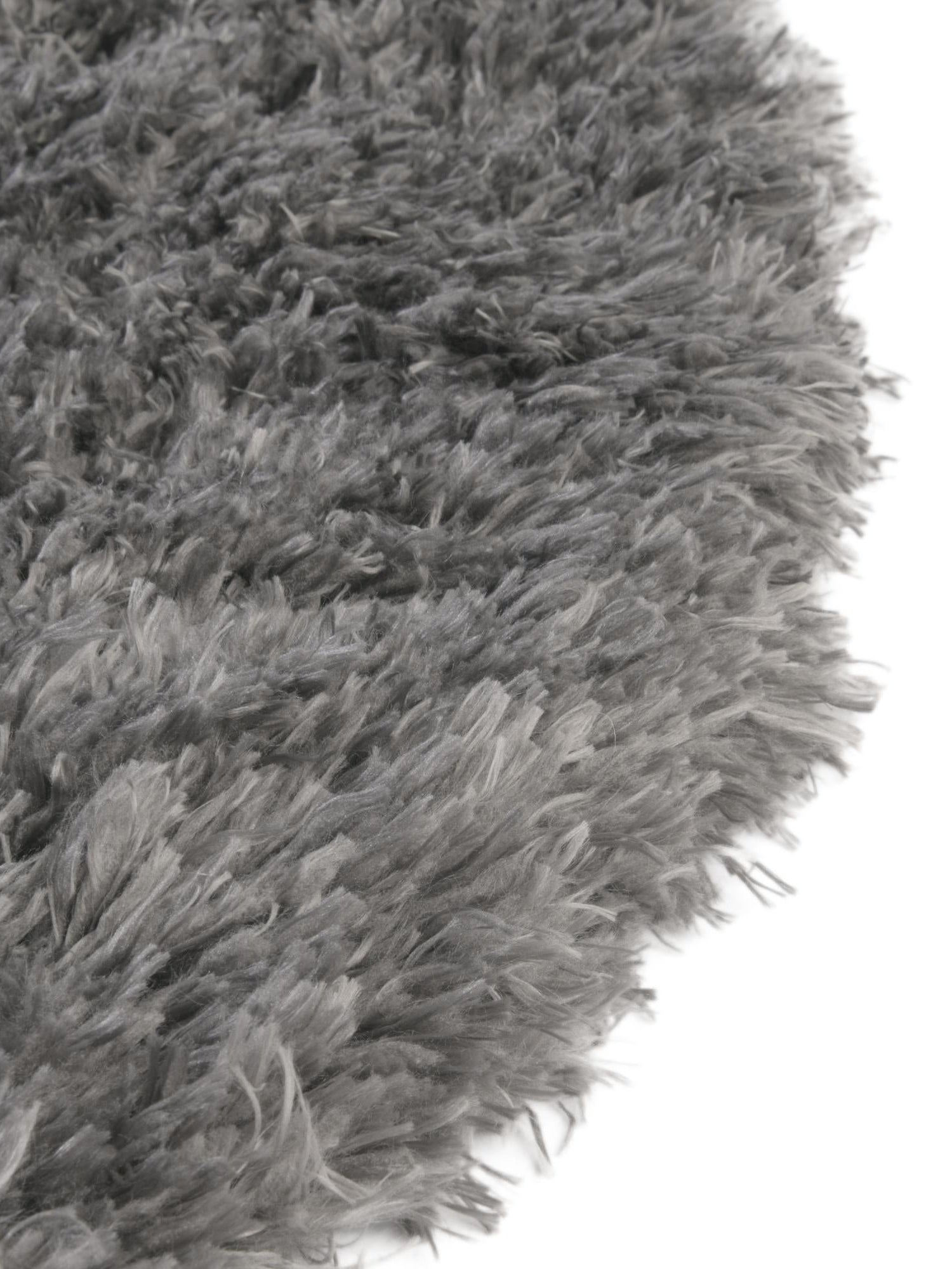 Slate 7' 10 x 10' Marilyn Monroe Opulence Shag Oval Area Rug Thick Soft Touch Fluffy & Plush Shaggy Pile 100% Polyester Carpet for Living, Dining, Bedroom, Office for Sale at Rug Engine