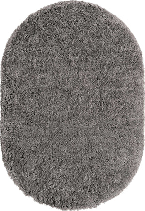 Slate 4' x 6' Marilyn Monroe Opulence Shag Oval Area Rug Thick Soft Touch Fluffy & Plush Shaggy Pile