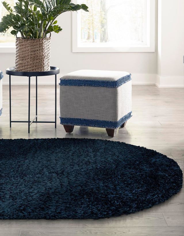 Aegean Blue 5' 3 x 8' Marilyn Monroe Opulence Shag Oval Area Rug Thick Soft Touch Fluffy & Plush Shaggy Pile