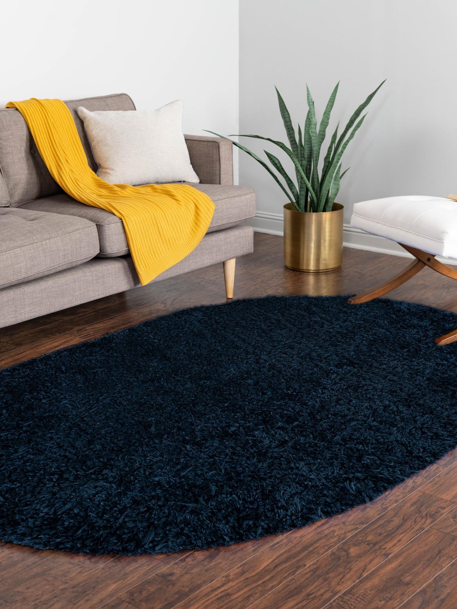 Aegean Blue 7' 10 x 10' Marilyn Monroe Opulence Shag Oval Area Rug Thick Soft Touch Fluffy & Plush Shaggy Pile 100% Polyester Carpet for Living, Dining, Bedroom, Office for Sale at Rug Engine
