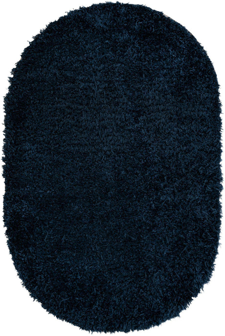 Aegean Blue 5' 3 x 8' Marilyn Monroe Opulence Shag Oval Area Rug Thick Soft Touch Fluffy & Plush Shaggy Pile