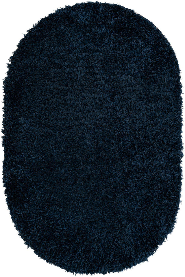 Aegean Blue 5' 3 x 8' Marilyn Monroe Opulence Shag Oval Area Rug Thick Soft Touch Fluffy & Plush Shaggy Pile