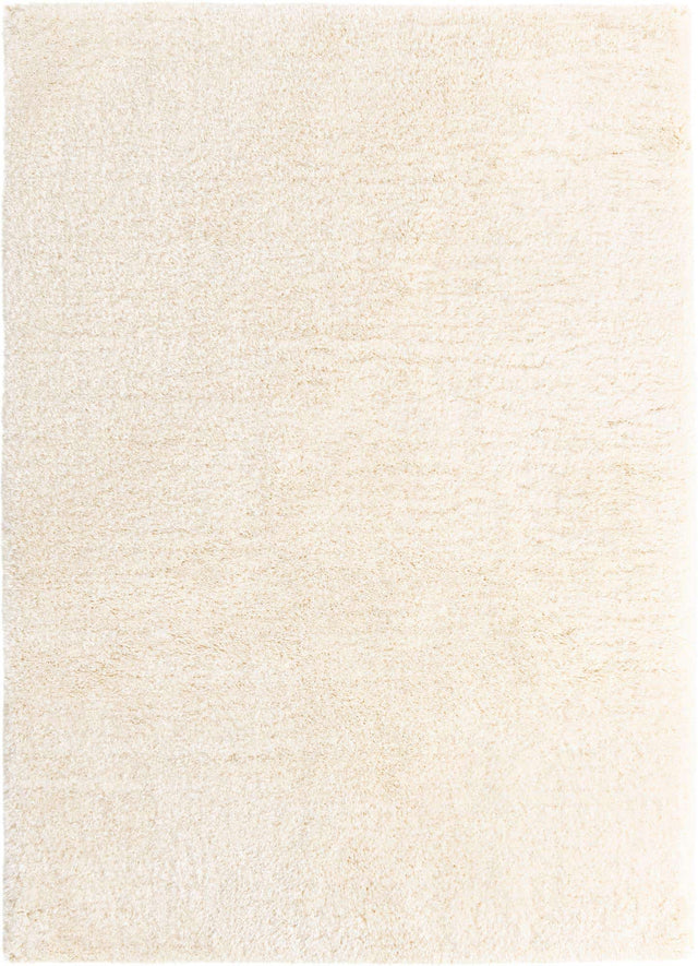 Bone 7' x 10' Marilyn Monroe Opulence Shag Rectangle Area Rug Thick Soft Touch Fluffy & Plush Shaggy Pile