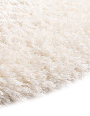 Bone 7' 10 x 7' 10 Marilyn Monroe Opulence Shag Round Area Rug Thick Soft Touch Fluffy & Plush Shaggy Pile