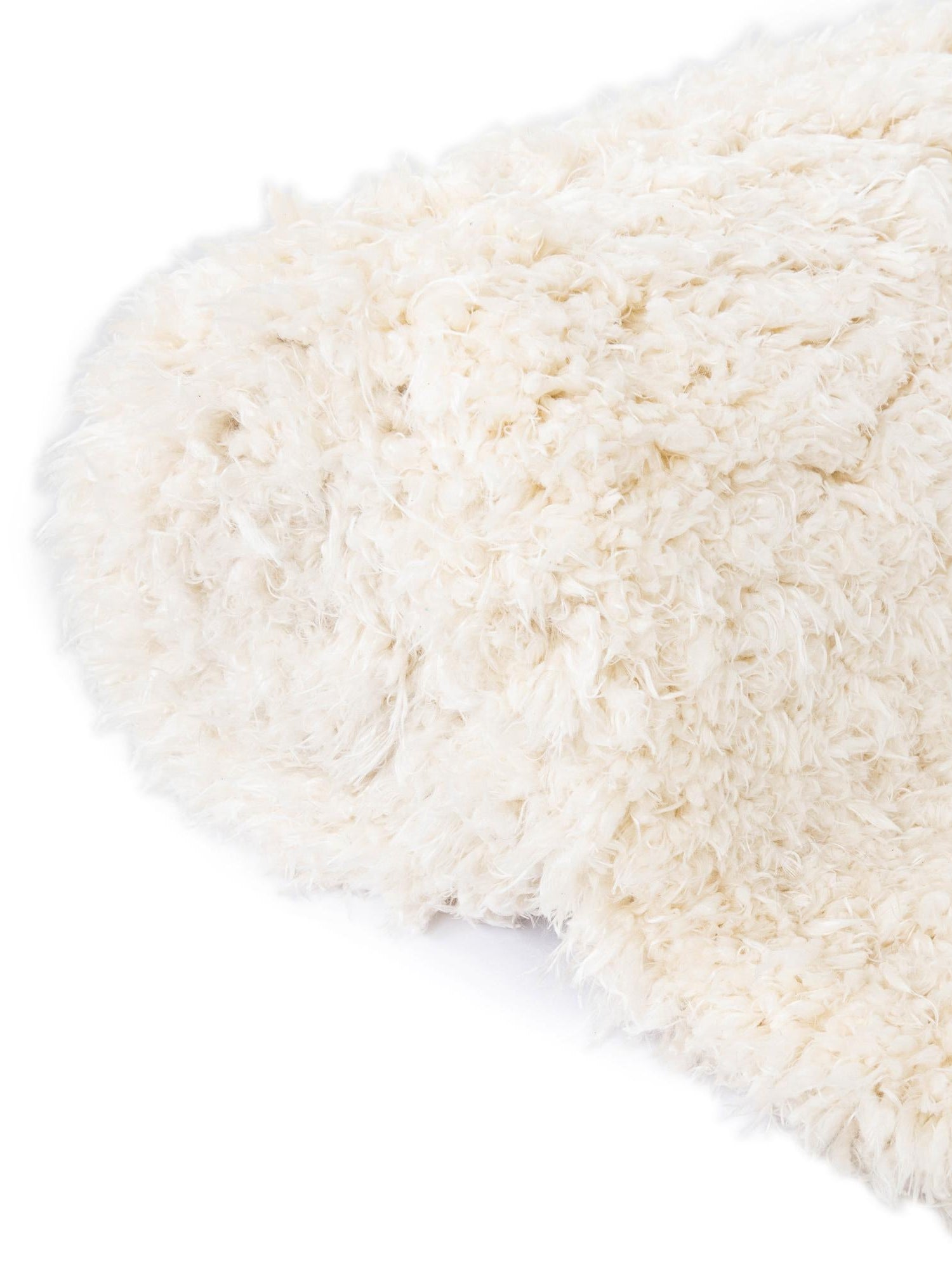 Bone 7' 10 x 7' 10 Marilyn Monroe Opulence Shag Round Area Rug Thick Soft Touch Fluffy & Plush Shaggy Pile 100% Polyester Carpet for Living, Dining, Bedroom, Office for Sale at Rug Engine