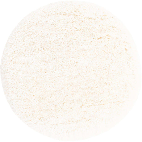 Bone 3' 3 x 3' 3 Marilyn Monroe Opulence Shag Round Area Rug Thick Soft Touch Fluffy & Plush Shaggy Pile