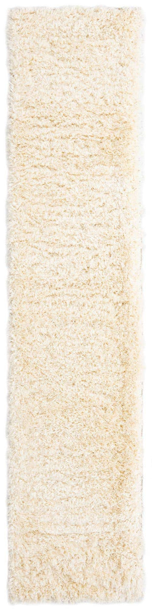 Bone 2' 7 x 12' Marilyn Monroe Opulence Shag Runner Area Rug Thick Soft Touch Fluffy & Plush Shaggy Pile