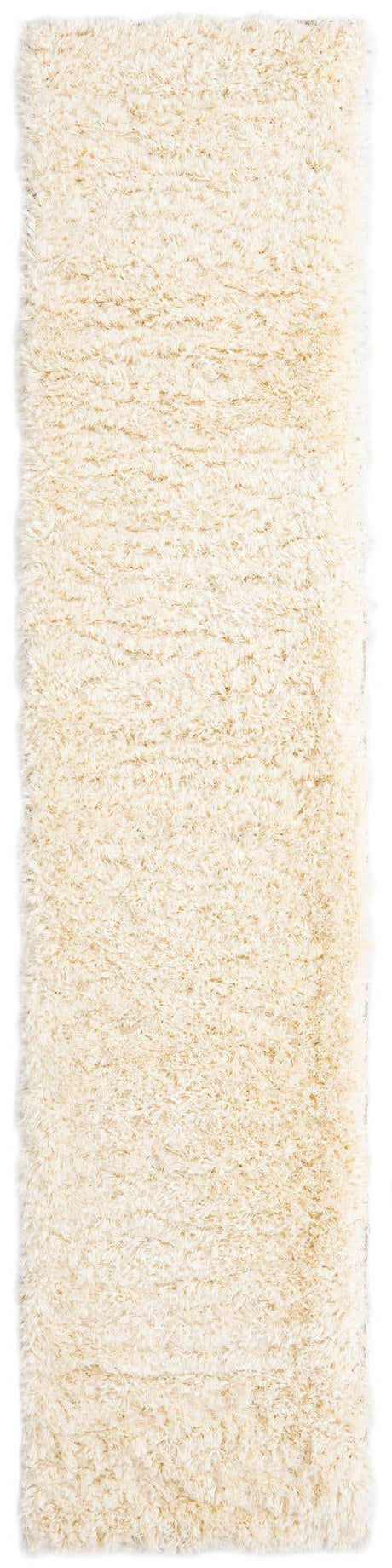 Bone 2' 7 x 12' Marilyn Monroe Opulence Shag Runner Area Rug Thick Soft Touch Fluffy & Plush Shaggy Pile
