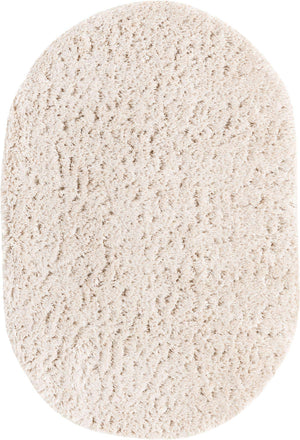 Blonde 5' 3 x 8' Marilyn Monroe Opulence Shag Oval Area Rug Thick Soft Touch Fluffy & Plush Shaggy Pile