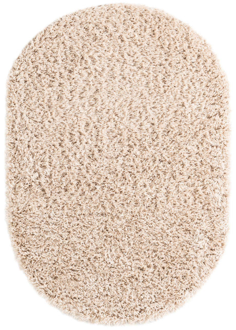 Blonde 4' x 6' Marilyn Monroe Opulence Shag Oval Area Rug Thick Soft Touch Fluffy & Plush Shaggy Pile