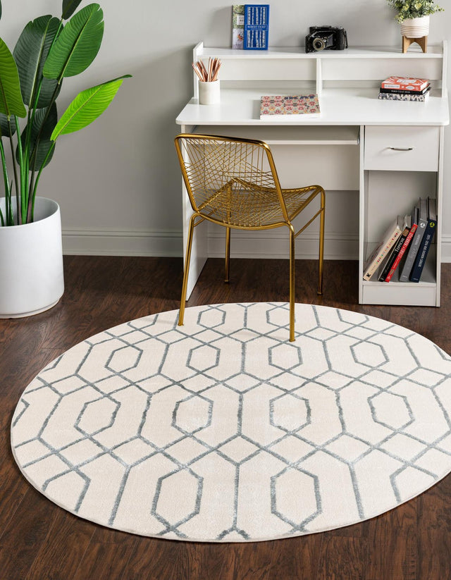 White Silver 3' 1 x 3' 1 Marilyn Monroe Glam Round Area Rug 70% Polypropylene & 30% Polyester Vivid Geometric Modern Carpet for Interior Home Decor for Sale at Rug Engine
