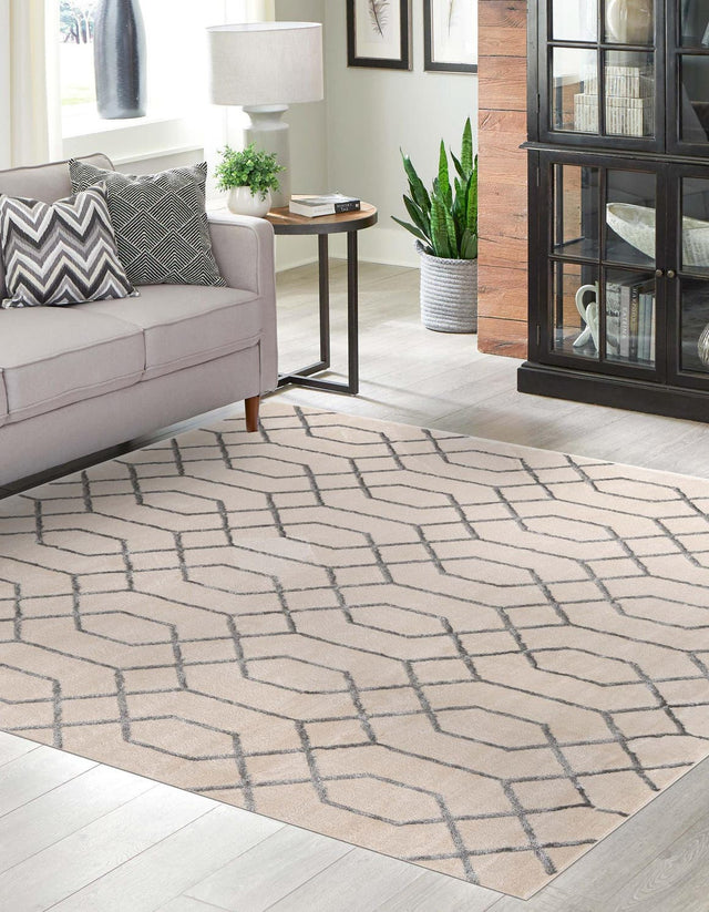 White Silver 7' 10 x 7' 10 Marilyn Monroe Glam Square Area Rug 70% Polypropylene & 30% Polyester Vivid Geometric Modern Carpet for Interior Home Decor for Sale at Rug Engine