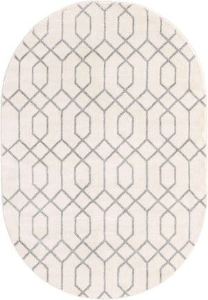 White Silver 4' 1 x 6' 1 Marilyn Monroe Glam Oval Area Rug 70% Polypropylene & 30% Polyester Vivid Geometric Modern Carpet for Interior Home Decor for Sale at Rug Engine
