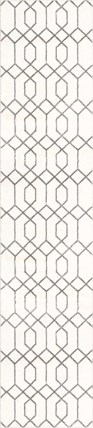 White Silver 2' 7 x 12' Marilyn Monroe Glam Runner Area Rug 70% Polypropylene & 30% Polyester Vivid Geometric Modern Carpet for Interior Home Decor for Sale at Rug Engine