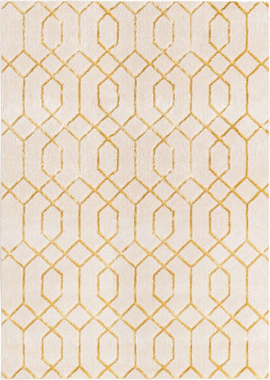 White Gold 7' 1 x 10' Marilyn Monroe Glam Rectangle Area Rug 70% Polypropylene & 30% Polyester Vivid Geometric Modern Carpet for Interior Home Decor for Sale at Rug Engine
