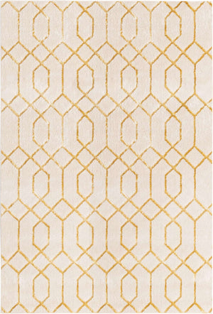White Gold 6' 1 x 9' Marilyn Monroe Glam Rectangle Area Rug 70% Polypropylene & 30% Polyester Vivid Geometric Modern Carpet for Interior Home Decor for Sale at Rug Engine