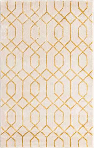 White Gold 3' 1 x 5' 3 Marilyn Monroe Glam Rectangle Area Rug 70% Polypropylene & 30% Polyester Vivid Geometric Modern Carpet for Interior Home Decor for Sale at Rug Engine