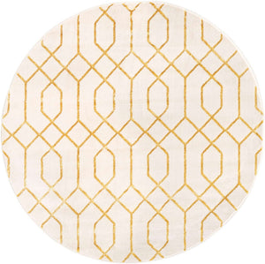 White Gold 5' 3 x 5' 3 Marilyn Monroe Glam Round Area Rug 70% Polypropylene & 30% Polyester Vivid Geometric Modern Carpet for Interior Home Decor for Sale at Rug Engine