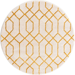White Gold 3' 1 x 3' 1 Marilyn Monroe Glam Round Area Rug 70% Polypropylene & 30% Polyester Vivid Geometric Modern Carpet for Interior Home Decor for Sale at Rug Engine