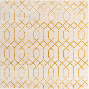 White Gold 7' 10 x 7' 10 Marilyn Monroe Glam Square Area Rug 70% Polypropylene & 30% Polyester Vivid Geometric Modern Carpet for Interior Home Decor for Sale at Rug Engine