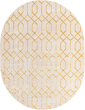 White Gold 7' 10 x 10' Marilyn Monroe Glam Oval Area Rug 70% Polypropylene & 30% Polyester Vivid Geometric Modern Carpet for Interior Home Decor for Sale at Rug Engine