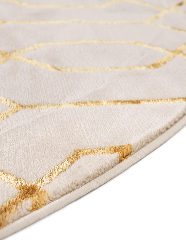 White Gold 4' 1 x 6' 1 Marilyn Monroe Glam Oval Area Rug 70% Polypropylene & 30% Polyester Vivid Geometric Modern Carpet for Interior Home Decor for Sale at Rug Engine