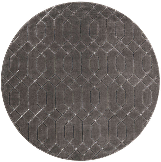 Gray Silver 7' 10 x 7' 10 Marilyn Monroe Glam Round Area Rug 70% Polypropylene & 30% Polyester Vivid Geometric Modern Carpet for Interior Home Decor for Sale at Rug Engine