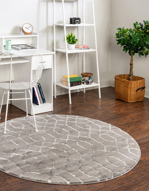 Gray Silver 3' 1 x 3' 1 Marilyn Monroe Glam Round Area Rug 70% Polypropylene & 30% Polyester Vivid Geometric Modern Carpet for Interior Home Decor for Sale at Rug Engine