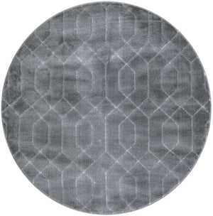 Gray Silver 5' 3 x 5' 3 Marilyn Monroe Glam Round Area Rug 70% Polypropylene & 30% Polyester Vivid Geometric Modern Carpet for Interior Home Decor for Sale at Rug Engine