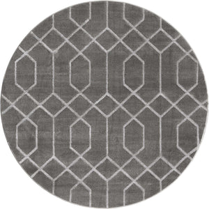Gray Silver 3' 1 x 3' 1 Marilyn Monroe Glam Round Area Rug 70% Polypropylene & 30% Polyester Vivid Geometric Modern Carpet for Interior Home Decor for Sale at Rug Engine