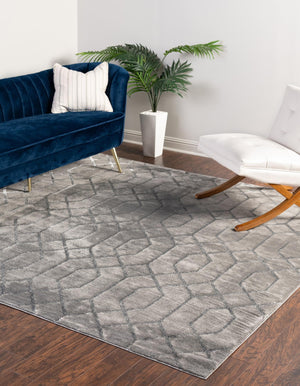 Gray Silver 7' 10 x 7' 10 Marilyn Monroe Glam Square Area Rug 70% Polypropylene & 30% Polyester Vivid Geometric Modern Carpet for Interior Home Decor for Sale at Rug Engine
