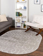 Gray Silver 7' 10 x 10' Marilyn Monroe Glam Oval Area Rug 70% Polypropylene & 30% Polyester Vivid Geometric Modern Carpet for Interior Home Decor for Sale at Rug Engine