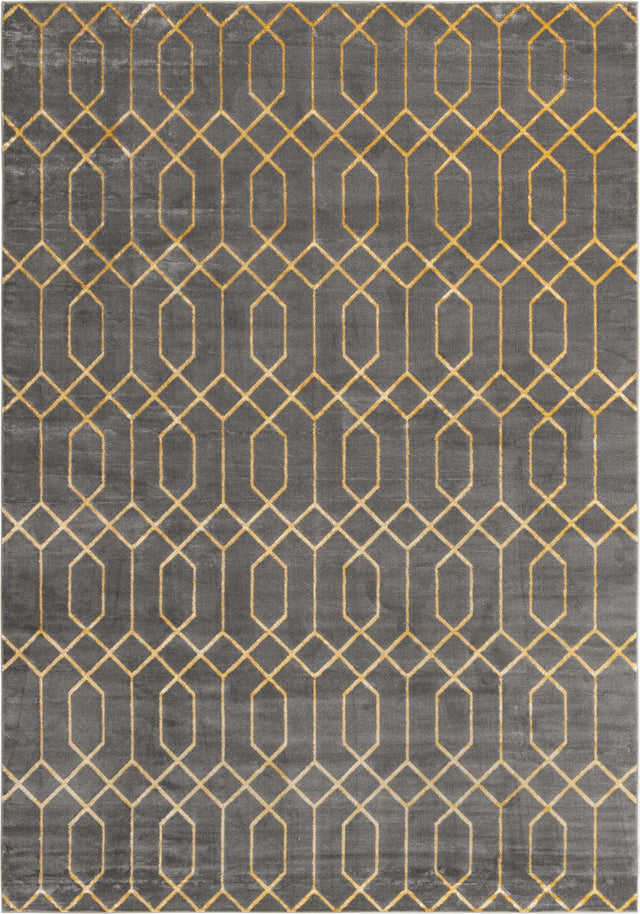 Gray Gold 10' x 14' 1 Marilyn Monroe Glam Rectangle Area Rug 70% Polypropylene & 30% Polyester Vivid Geometric Modern Carpet for Interior Home Decor for Sale at Rug Engine