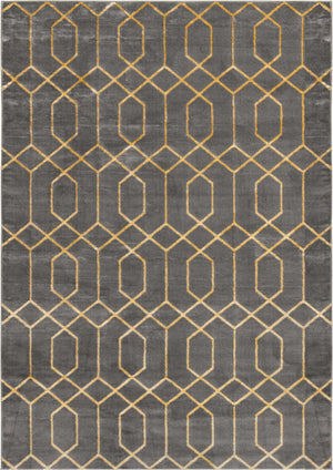 Gray Gold 7' 1 x 10' Marilyn Monroe Glam Rectangle Area Rug 70% Polypropylene & 30% Polyester Vivid Geometric Modern Carpet for Interior Home Decor for Sale at Rug Engine