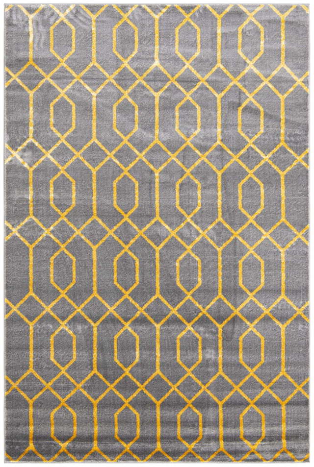 Gray Gold 6' 1 x 9' Marilyn Monroe Glam Rectangle Area Rug 70% Polypropylene & 30% Polyester Vivid Geometric Modern Carpet for Interior Home Decor for Sale at Rug Engine
