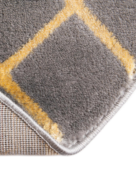 Gray Gold 7' 10 x 7' 10 Marilyn Monroe Glam Round Area Rug 70% Polypropylene & 30% Polyester Vivid Geometric Modern Carpet for Interior Home Decor for Sale at Rug Engine